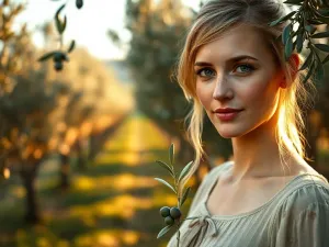 Portret młodej kobiety o delikatnym uśmiechu, symbolizujący elegancję i naturalność imienia Nikola.