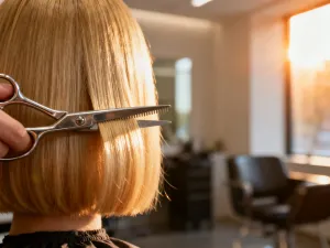 Profesjonalna lokówka i prostownica leżące na toaletce w słonecznym świetle, gotowe do stylizacji włosów.