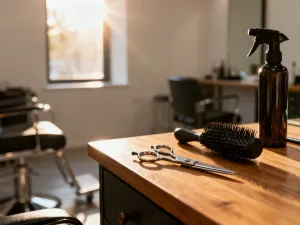 Kobieta z krótką fryzurą typu pixie w stylu messy, prezentująca teksturę i objętość włosów w świetle dziennym.
