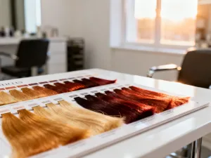 Kobieta z krótką fryzurą typu pixie w stylu messy, prezentująca teksturę i objętość włosów w świetle dziennym.